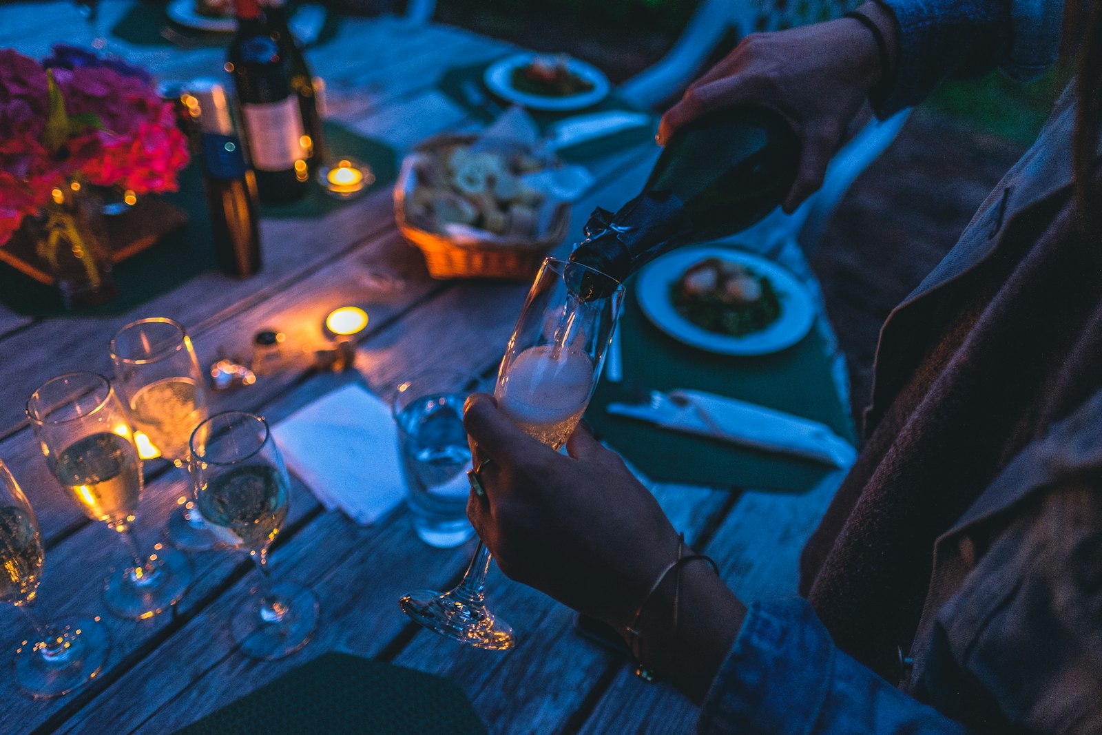 Cocktail hour styling.